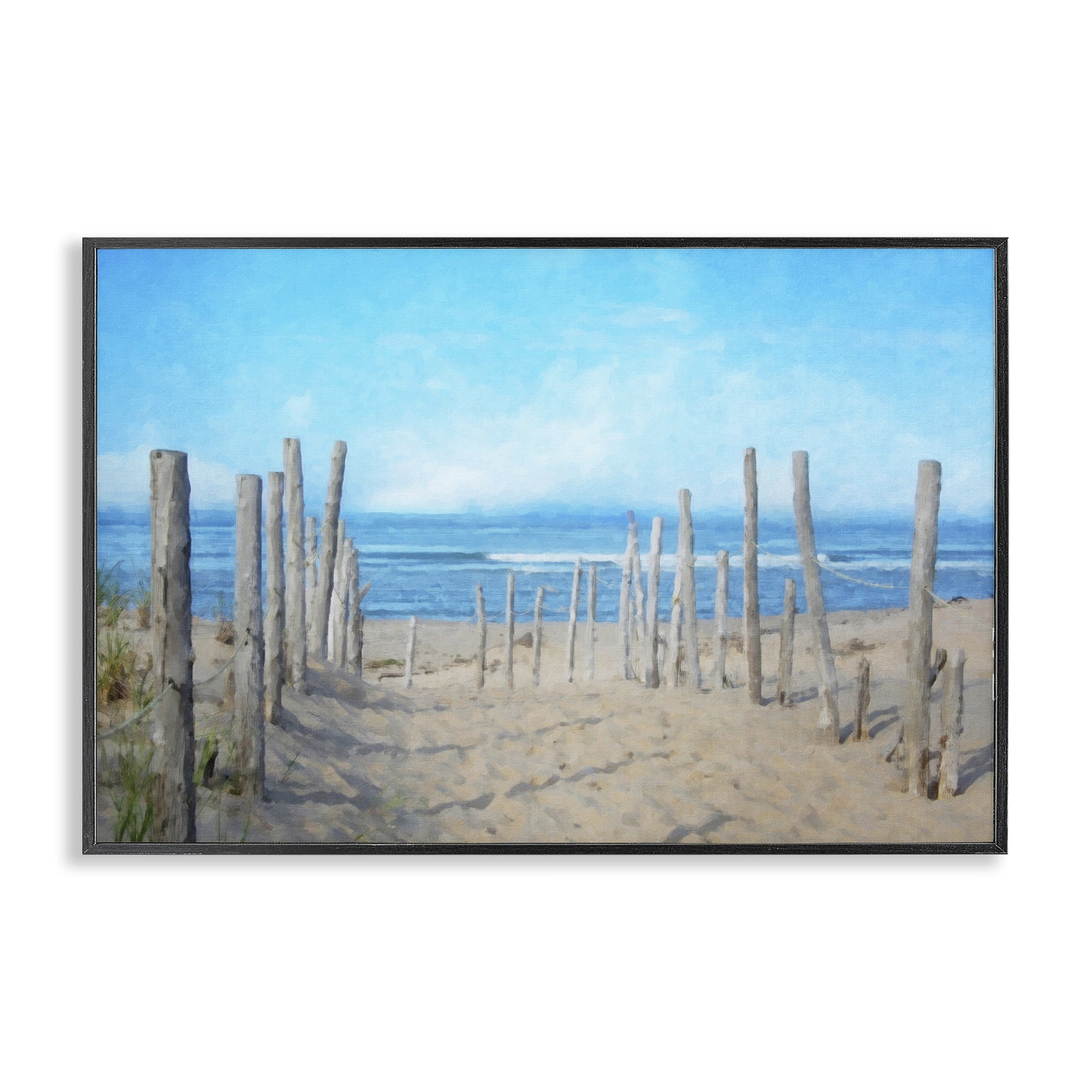 Stupell Industries National Seashore Vista Black Framed Giclee Art, design by Grotto Studios