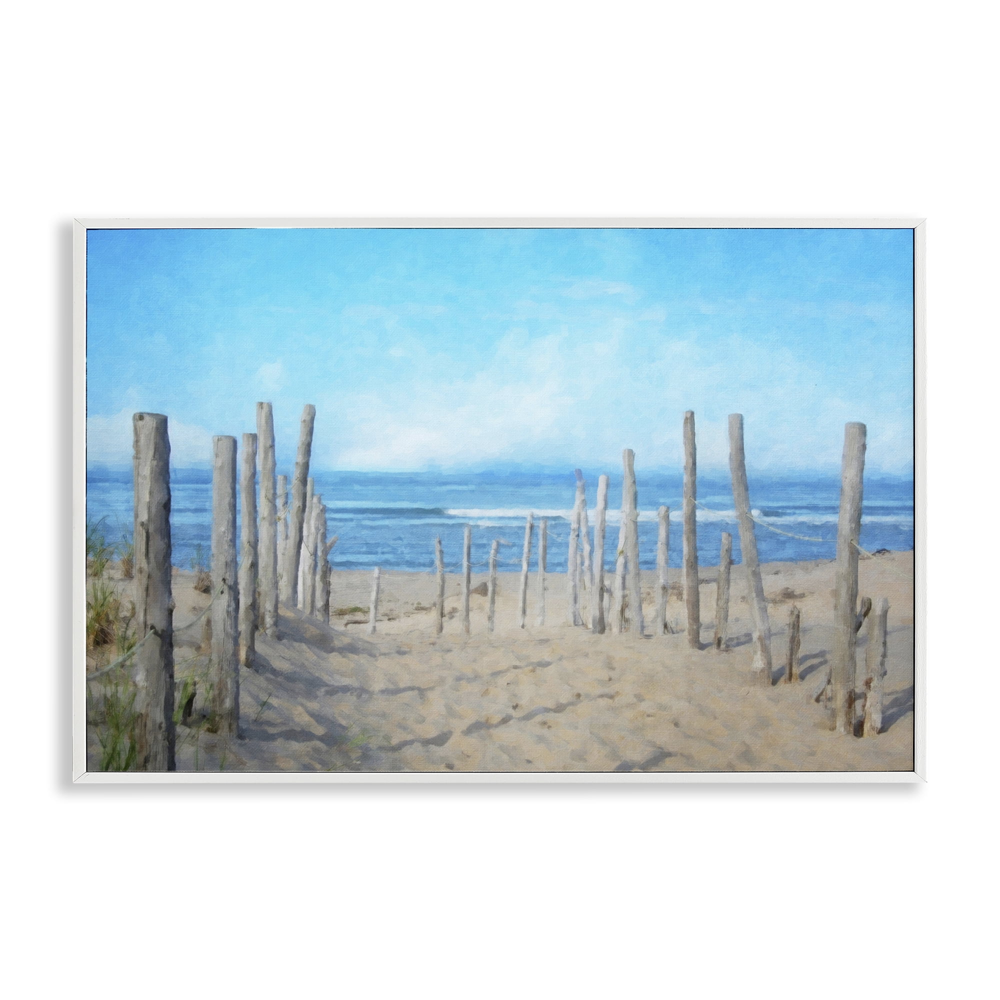 Stupell Industries National Seashore Vista White Framed Giclee Art, design by Grotto Studios