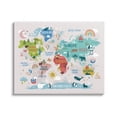 thumbnail image 1 of Stupell Industries Native Animals World Map Educational Wildlife Atlas Graphic Art Gallery Wrapped Canvas Print Wall Art, Design by Lisa Whitebutton, 1 of 7