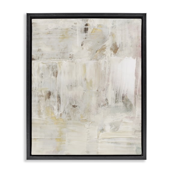 Stupell Industries Natural Abstract Pattern Abstract Painting Black Floater Framed Canvas Art Print Wall Art, 25 x 31