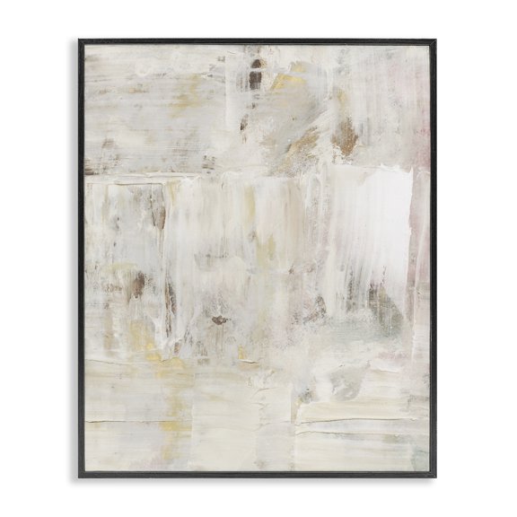 Stupell Industries Natural Abstract Pattern Abstract Painting Black Framed Art Print Wall Art, 24 x 30