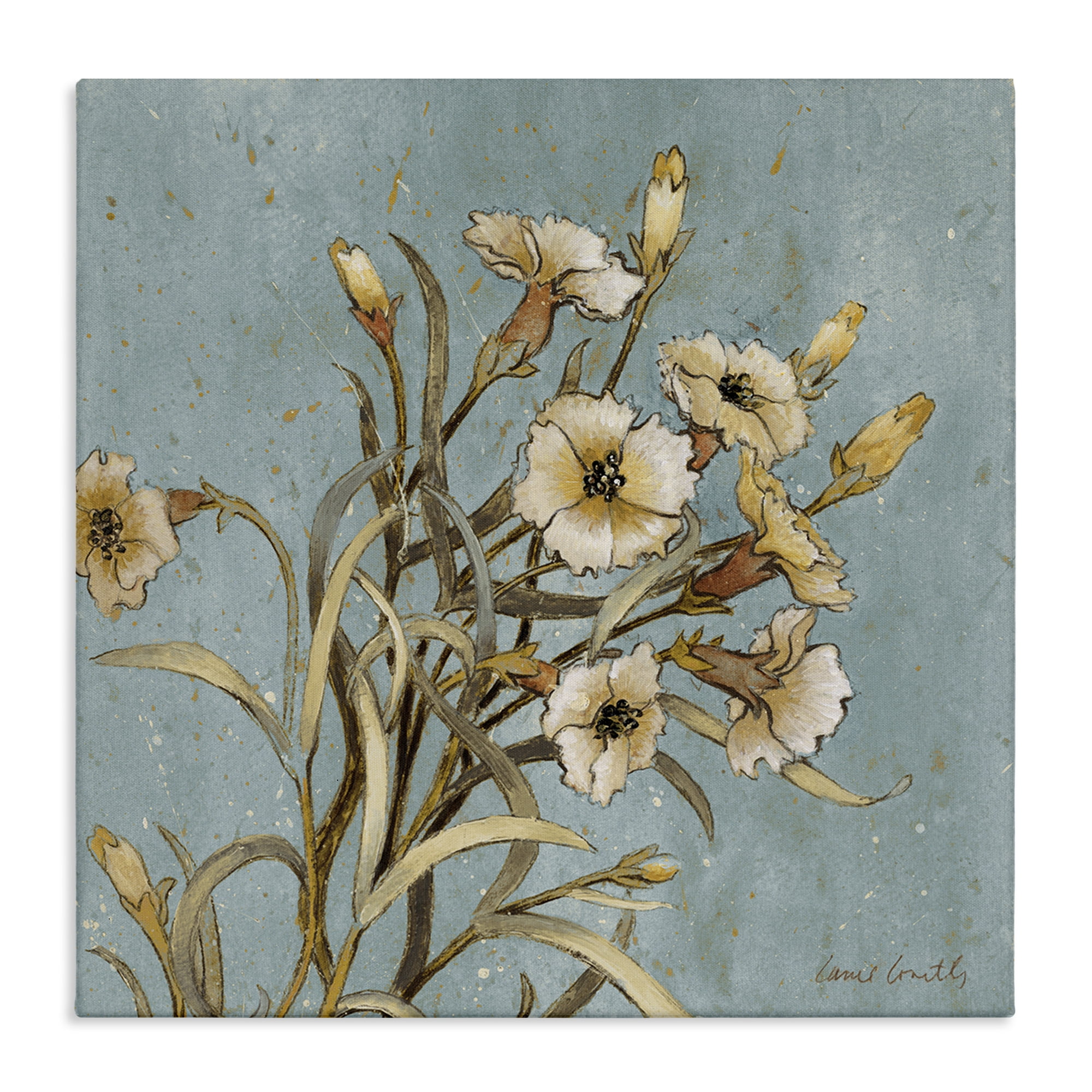 Stupell Industries Natural Blooming Buds Botanical & Floral Painting Gallery Wrapped Canvas Art Print Wall Art, 30 x 30