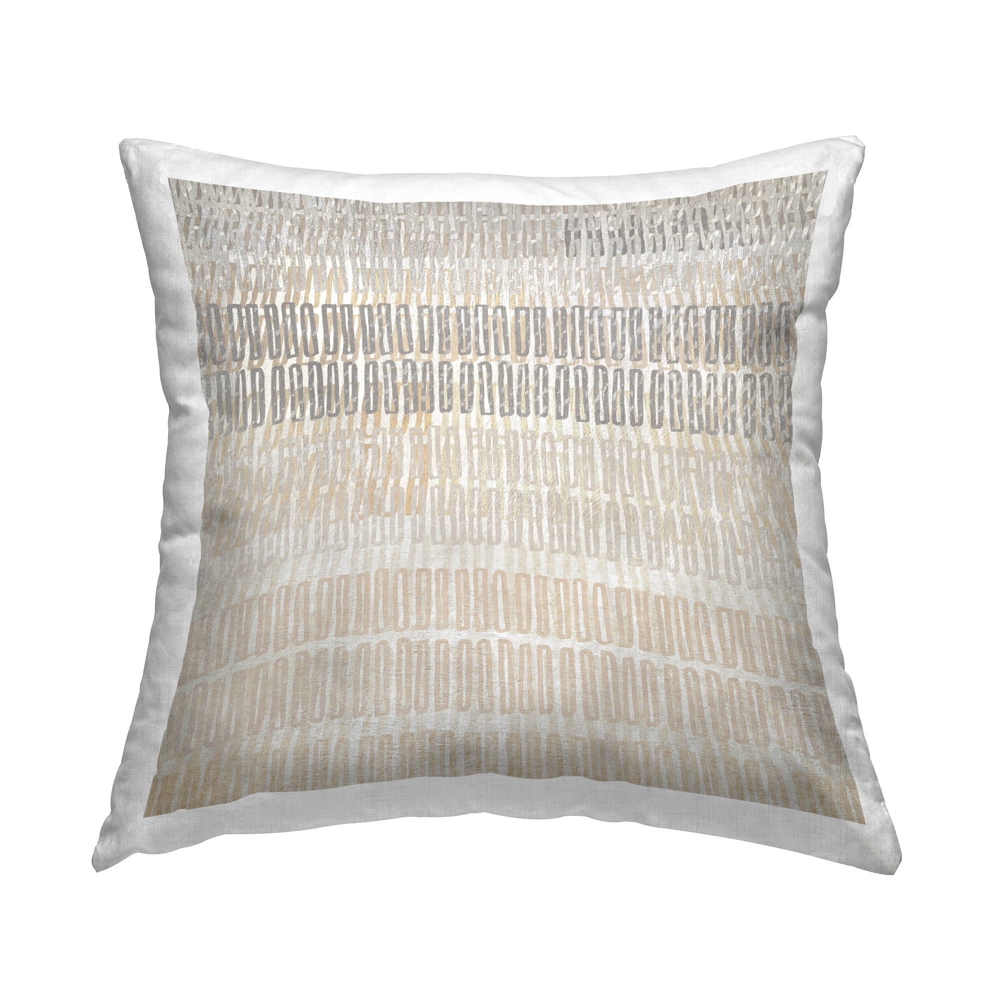 Stupell Industries Natural Boho Abstraction Decorative Printed Throw Pillow, 18 x 18