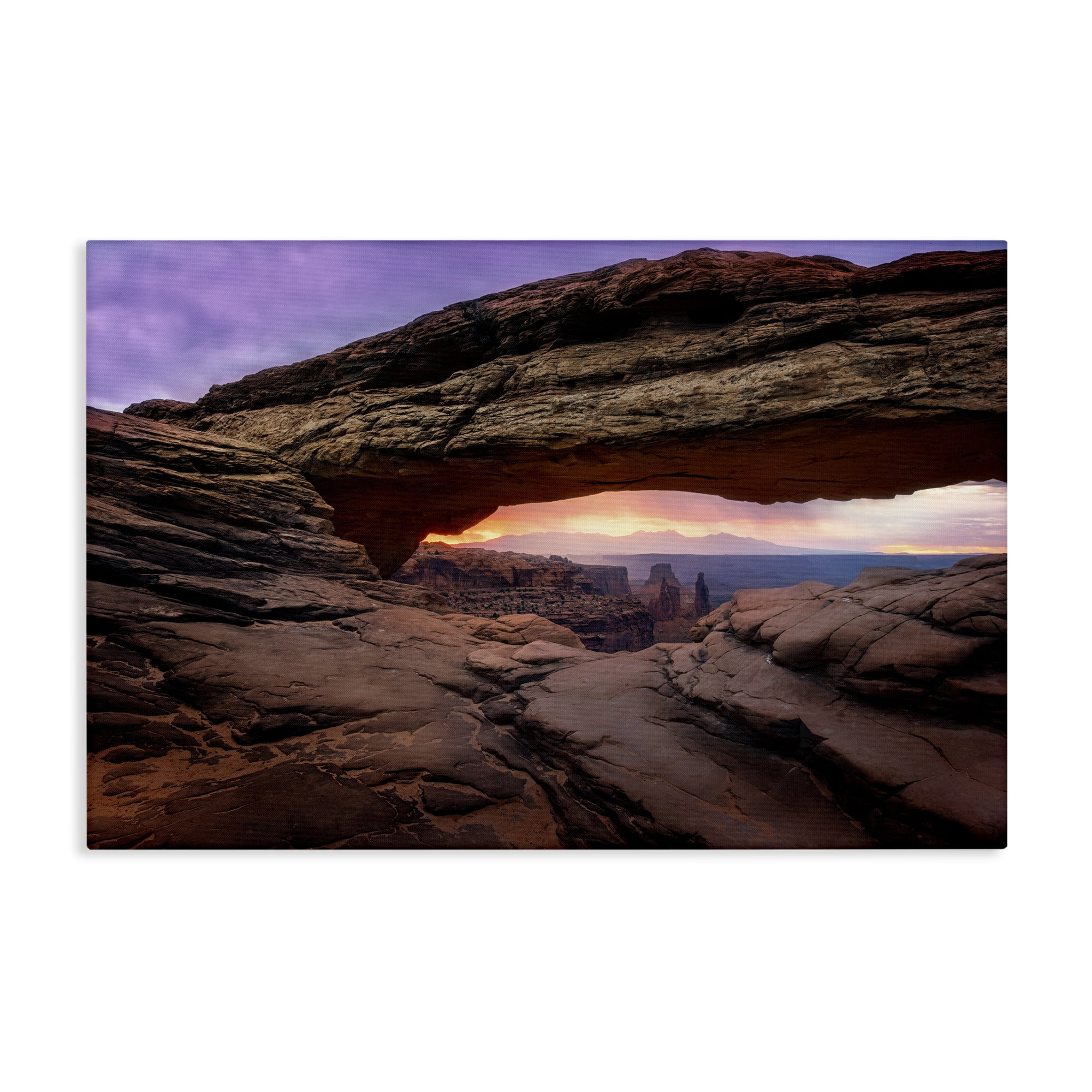 Stupell Industries Natural Canyon Rock Arch Landscape & Nature Photography Wrapped Canvas Art Print Wall Art, 30 x 20