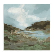 Stupell Industries Natural Creek Terrain Landscape & Nature Painting Wrapped Canvas Art Print Wall Art, 17 x 17