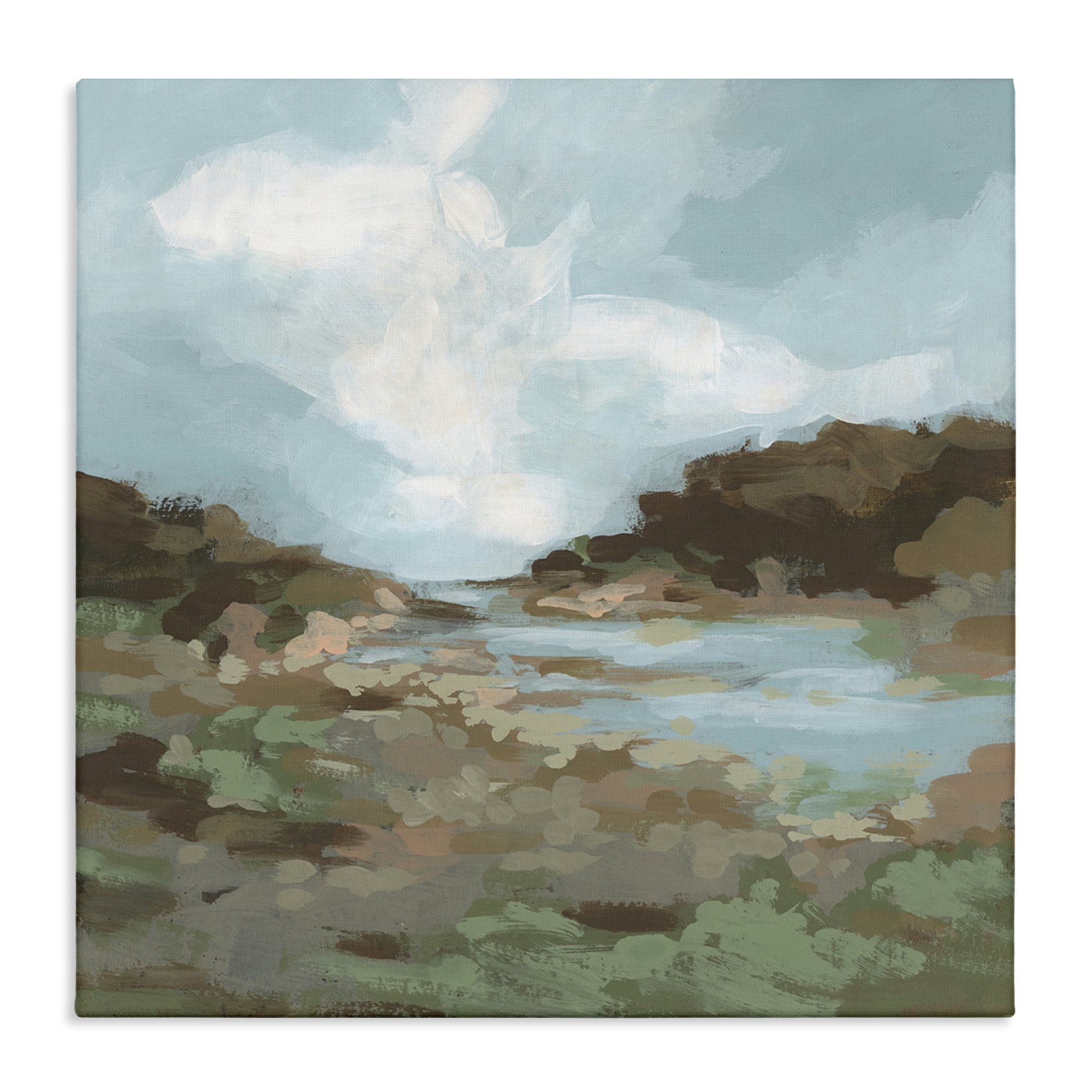 Stupell Industries Natural Creek Terrain Landscape & Nature Painting Wrapped Canvas Art Print Wall Art, 36 x 36