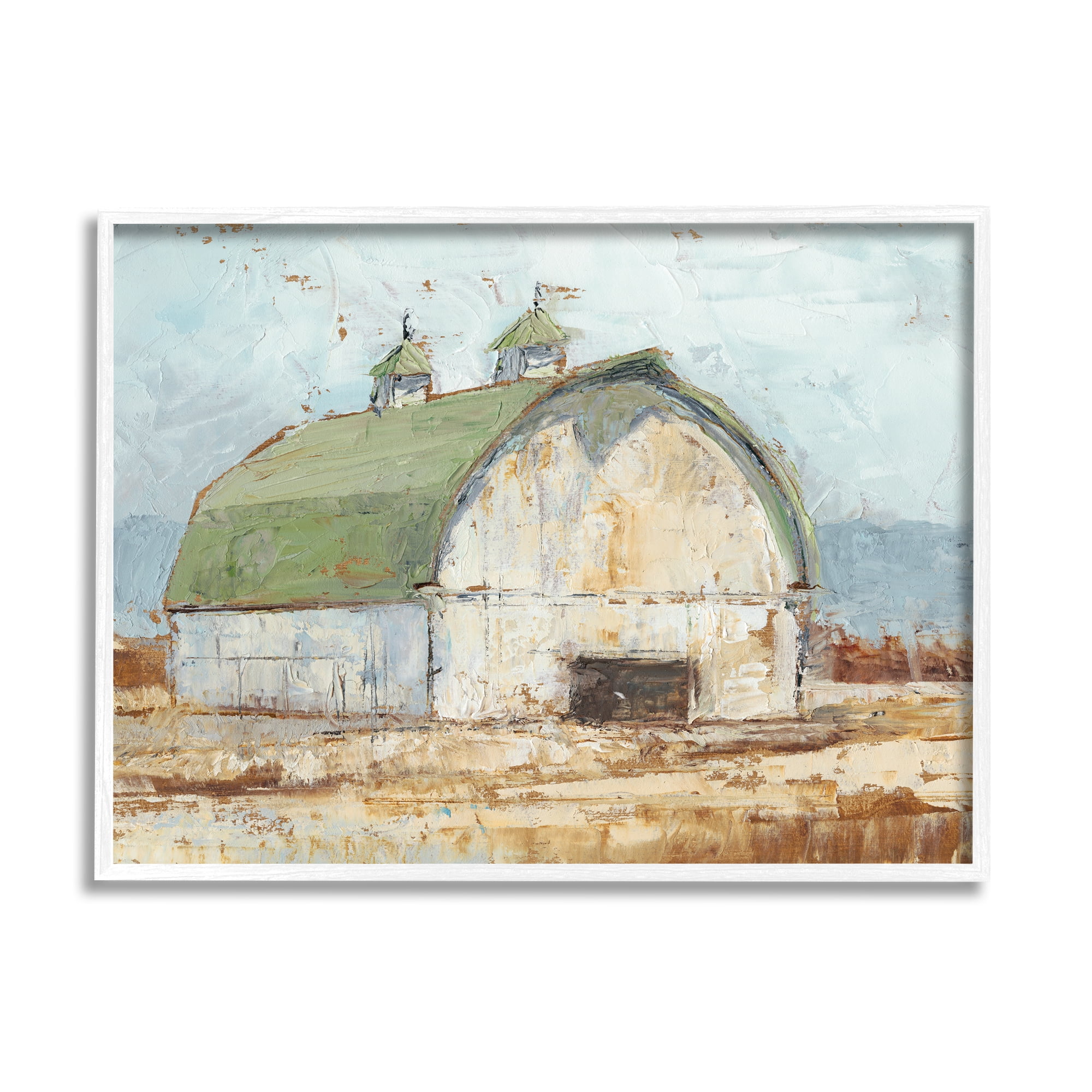 Stupell Industries Natural Earth Painted Barn Painting Framed Art Print Wall Art, 14x11, By Ethan Harper