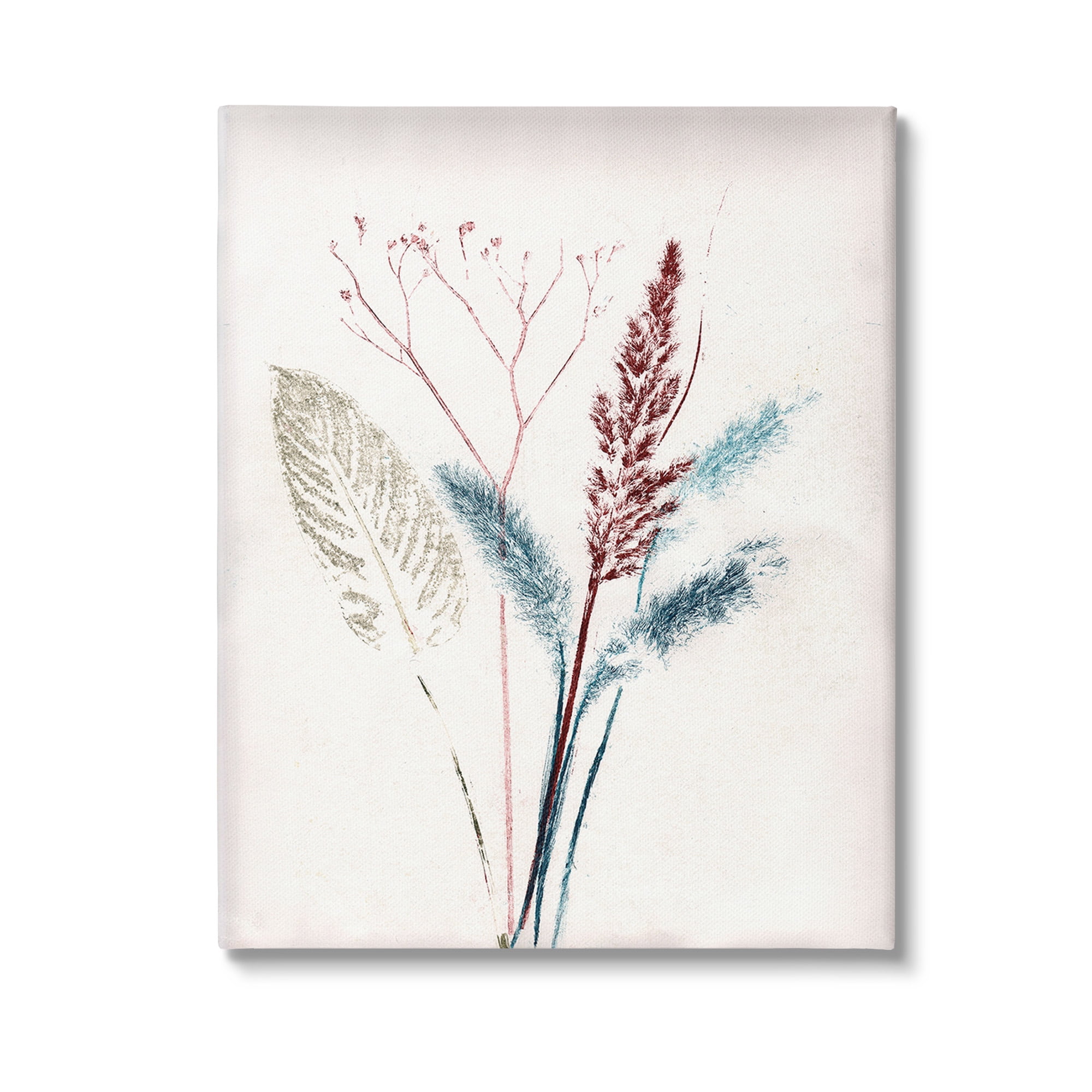 Stupell Industries Natural Floral Impression Botanical & Floral Painting Gallery Wrapped Canvas Art Print Wall Art, 24 x 30