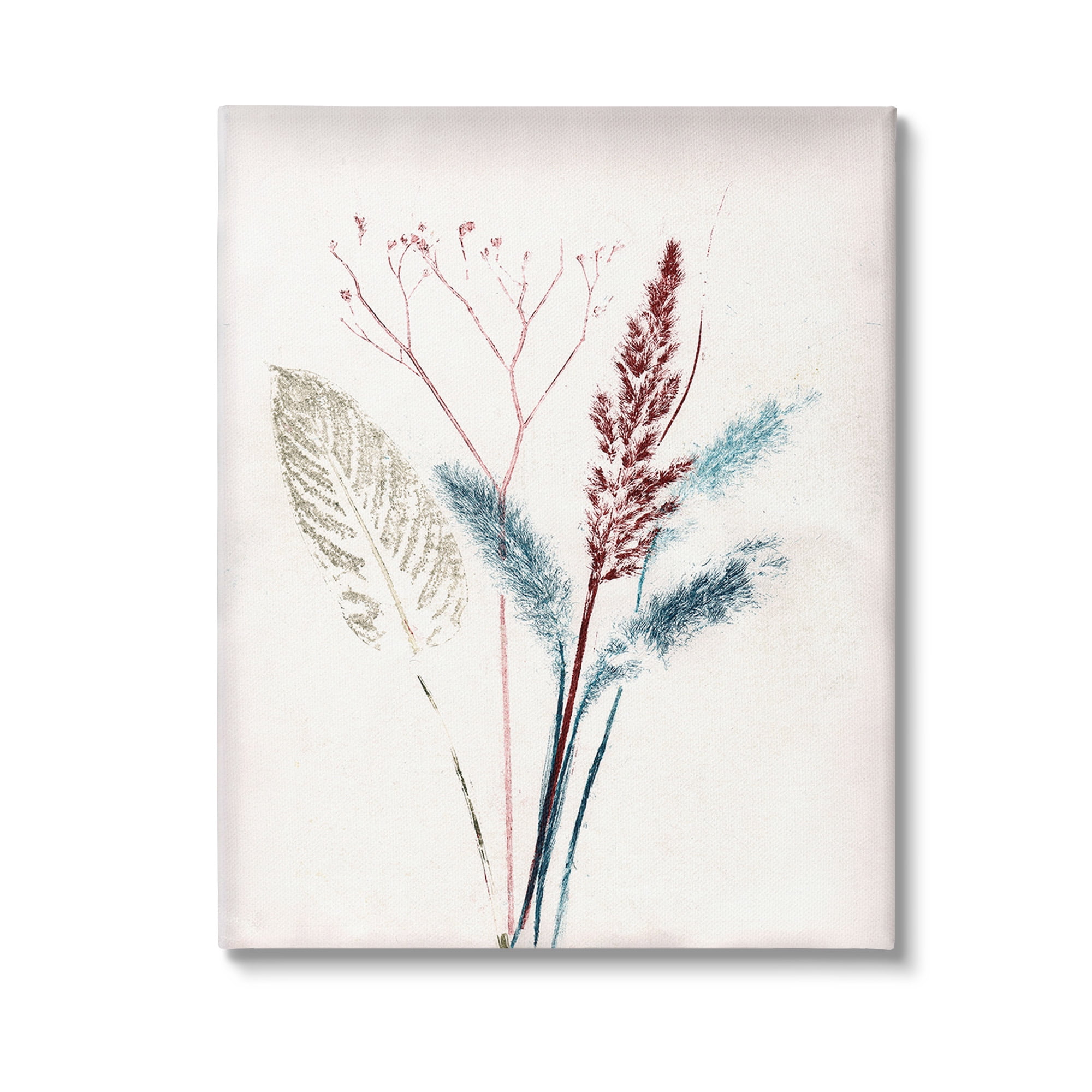 Stupell Industries Natural Floral Impression Botanical & Floral Painting Gallery Wrapped Canvas Art Print Wall Art, 30 x 40