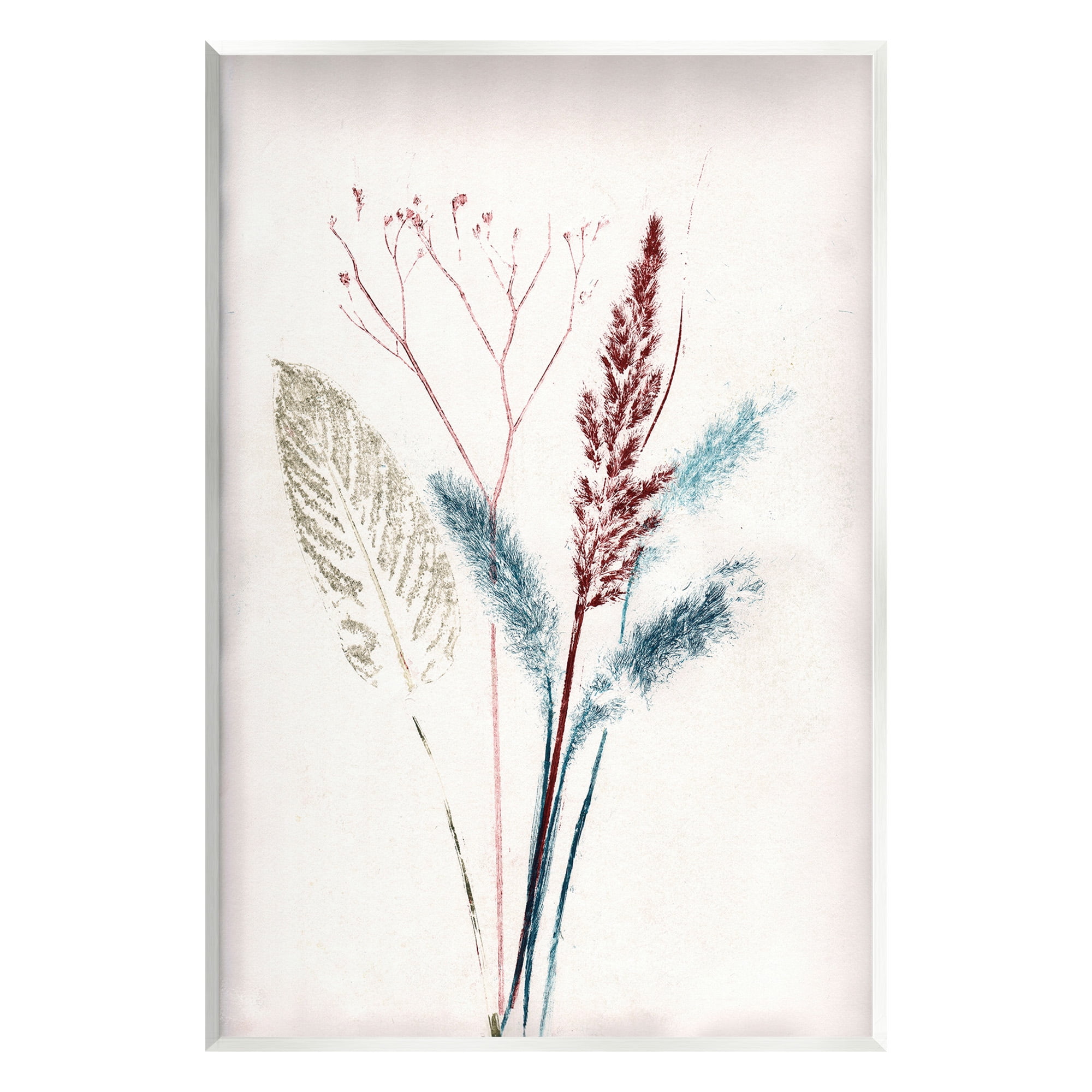Stupell Industries Natural Floral Impression Botanical & Floral Painting Unframed Art Print Wall Art, 13 x 19