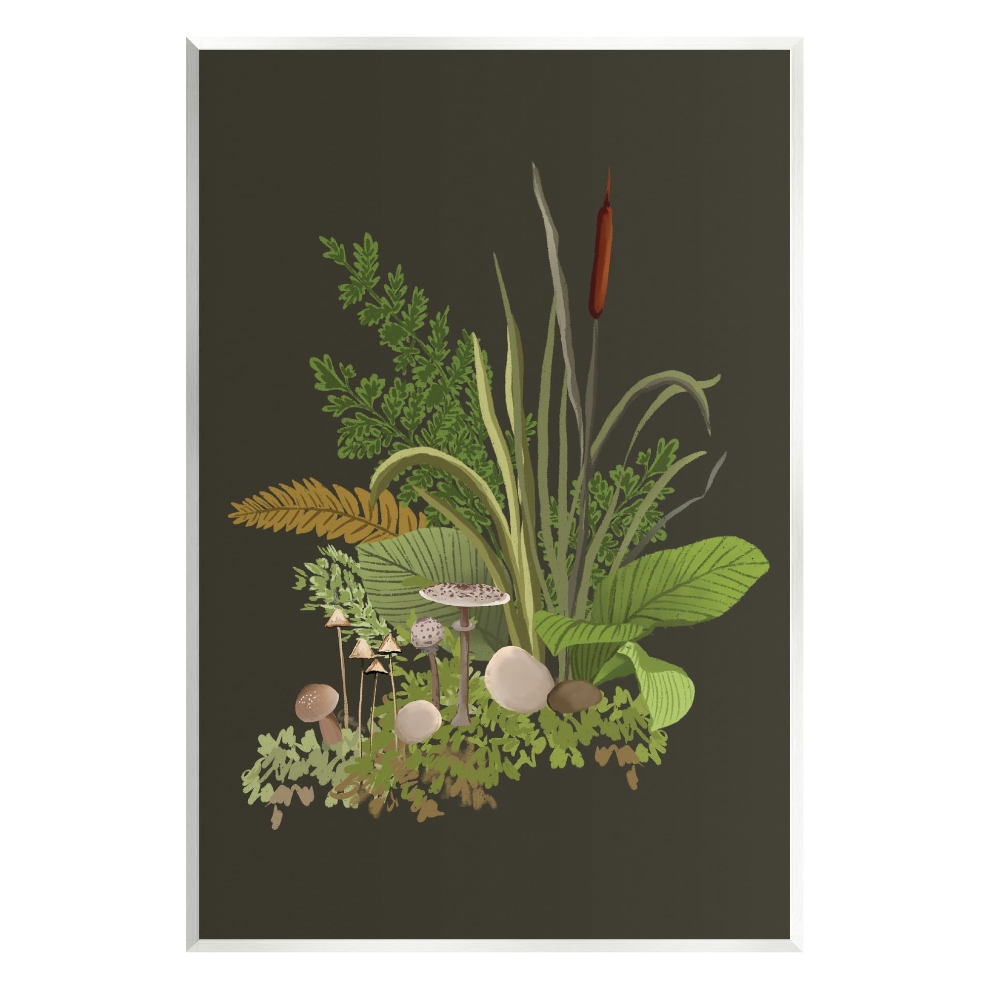Natural Forest Floor Botanical Arrangement Wood Wall Art
