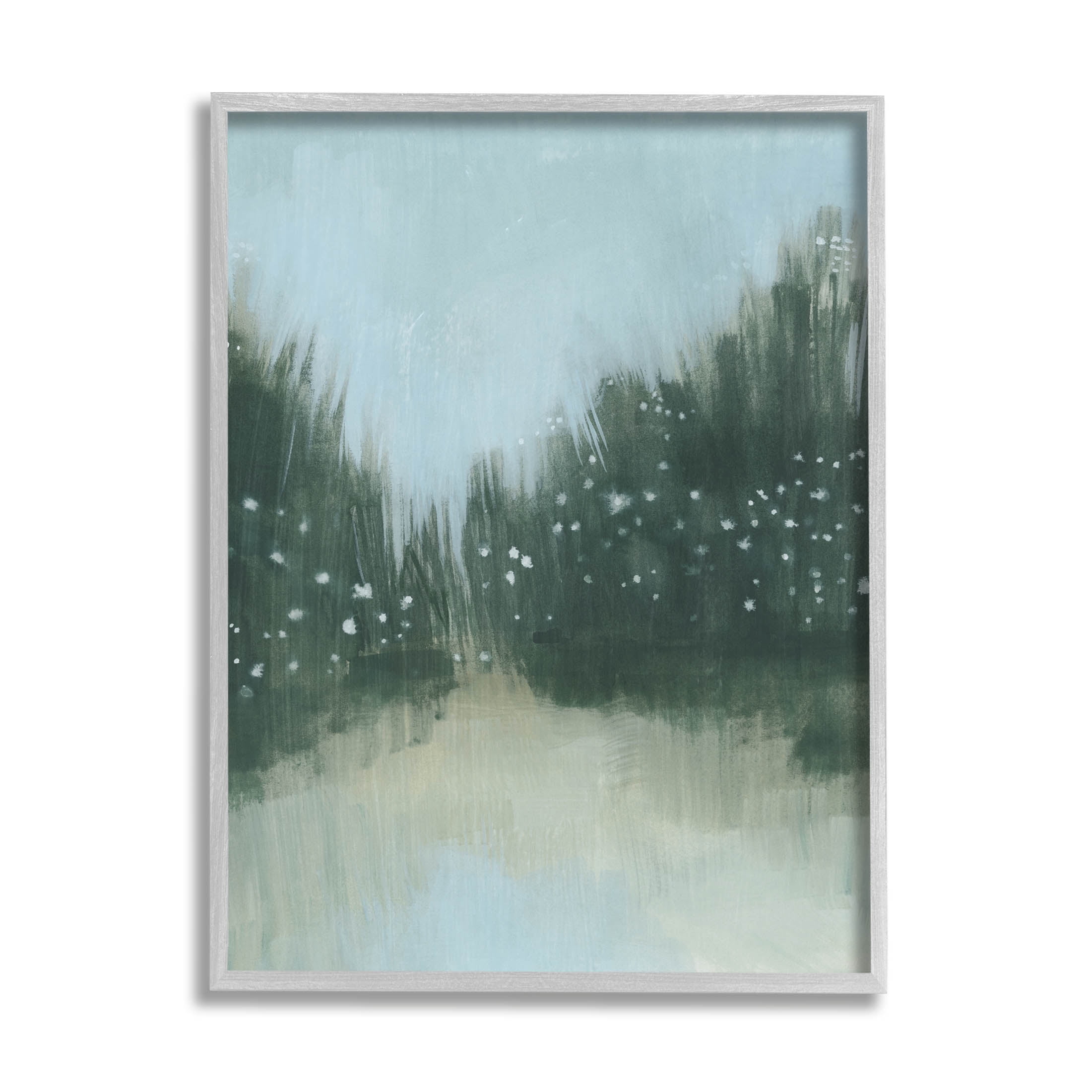 Stupell Industries Natural Grassy Plants Scenery Painting Gray Framed Art Print Wall Art, Design by Grace Popp