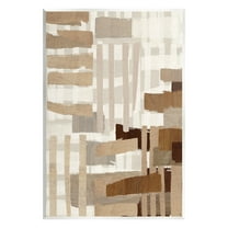 Stupell Industries Natural Hatched Hues Abstract Painting Unframed Art Print Wall Art, 10 x 15
