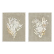 Stupell Industries Natural Herb Impression Floral Painting Unframed Art Print Wall Art, 11 x 14, Set of 2