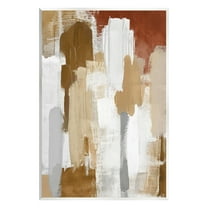 Stupell Industries Natural Hues Brush Strokes Abstract Painting Unframed Art Print Wall Art, 10 x 15