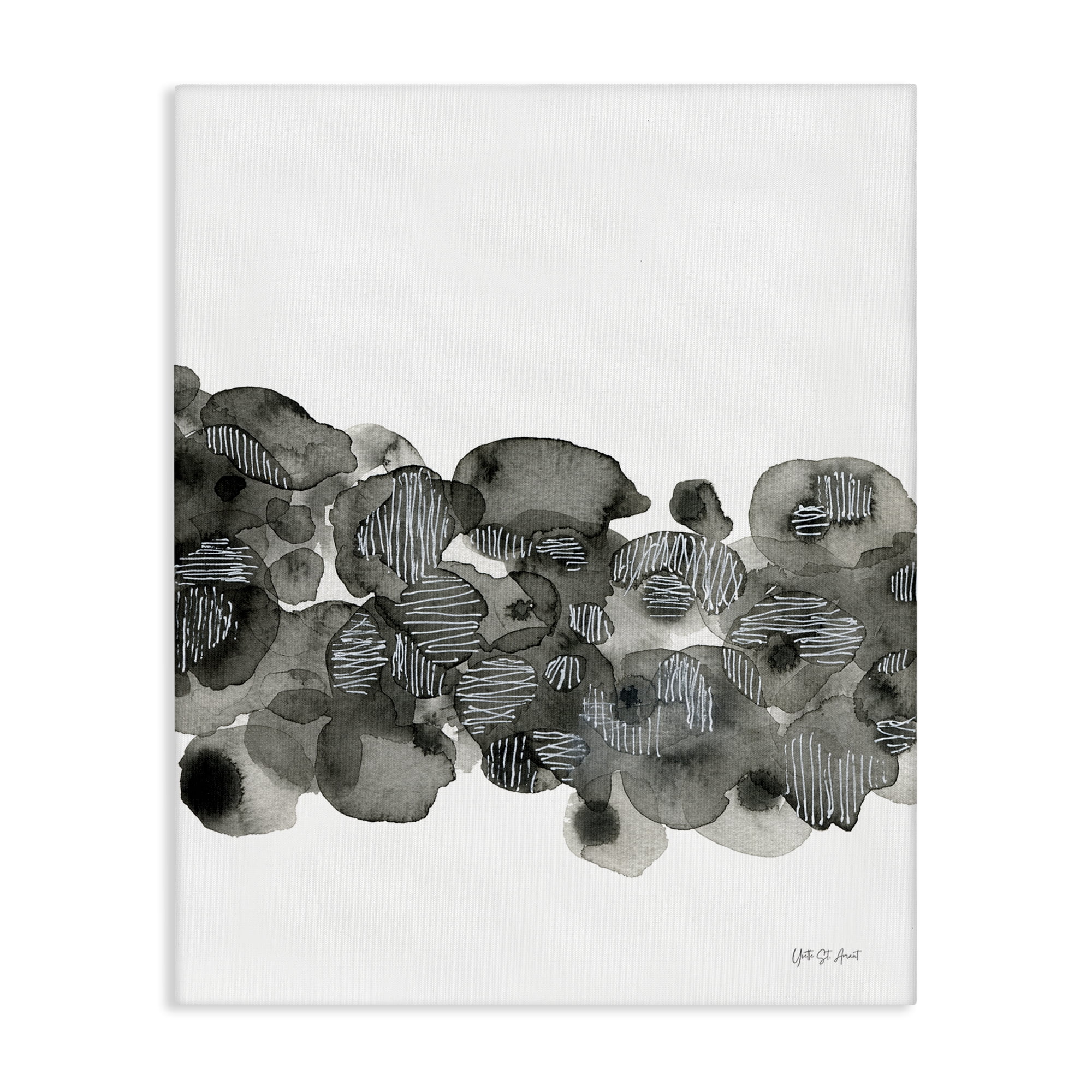 Stupell Industries Natural Kindling Impression Abstract Painting Wrapped Canvas Art Print Wall Art, 16 x 20