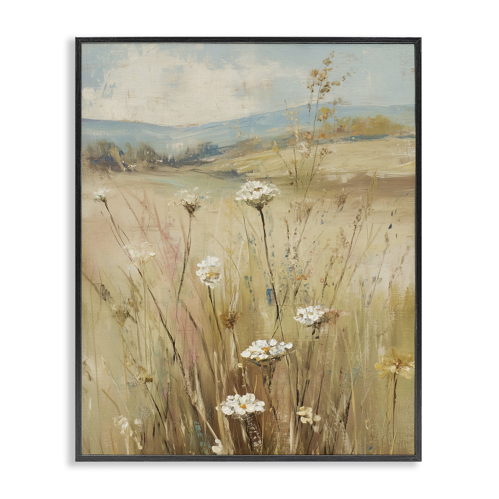 Stupell Industries Natural Lush Hillside Blooms Black Framed Giclee Art, design by Svetlana Aleynikova