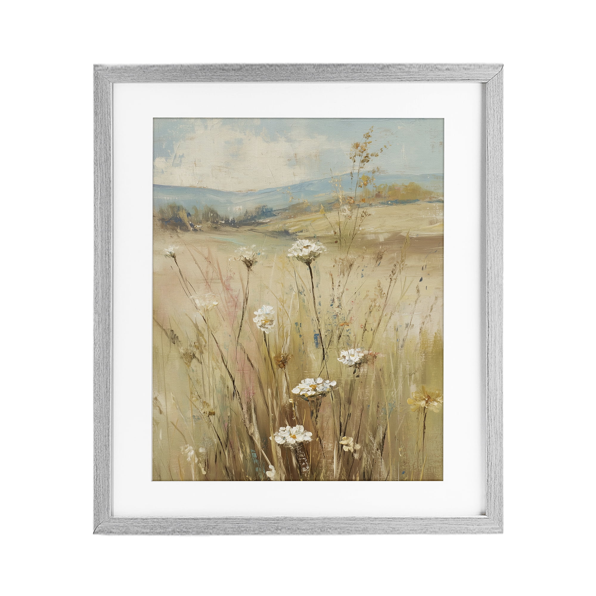 Stupell Industries Natural Lush Hillside Blooms Gray Framed Print Under Glass, design by Svetlana Aleynikova