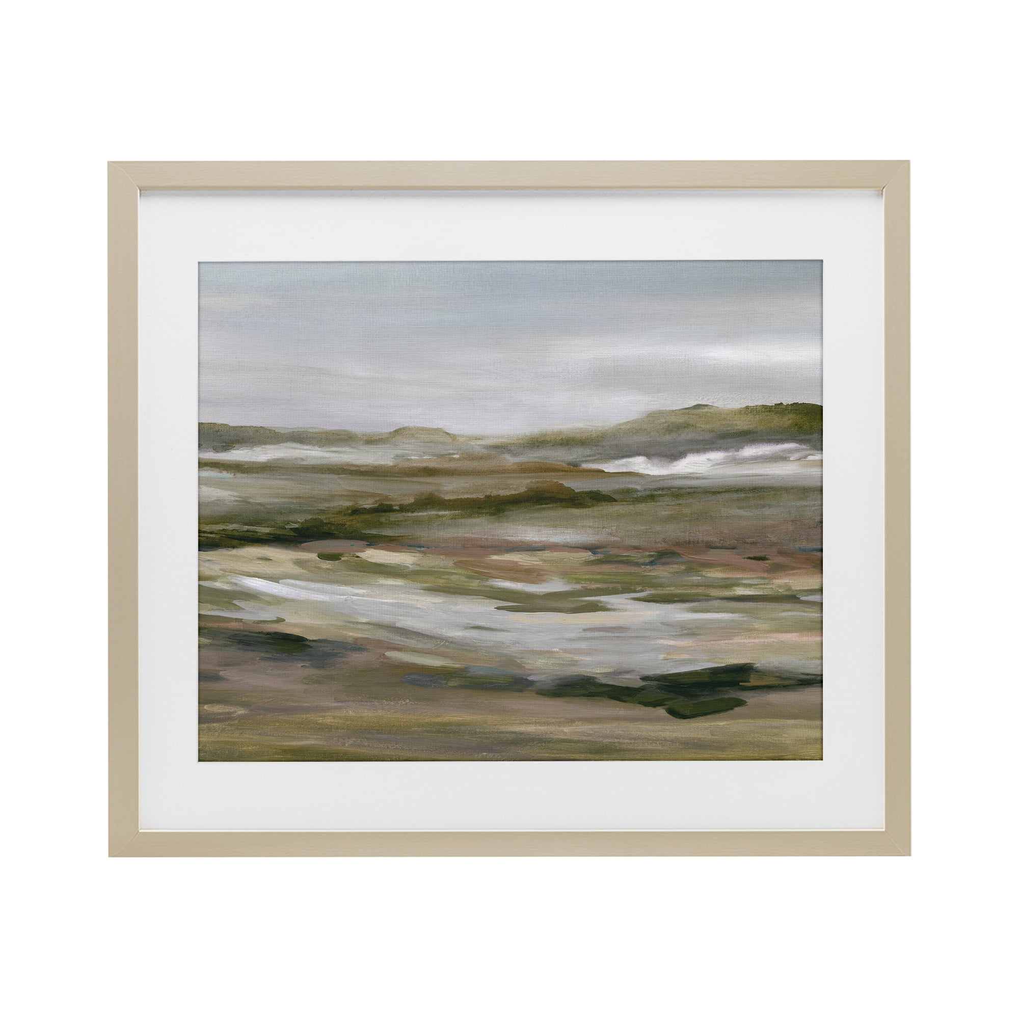 Stupell Industries Natural Meadow Abstract Horizon Birch Framed Print Under Glass, design by Carol Robinson