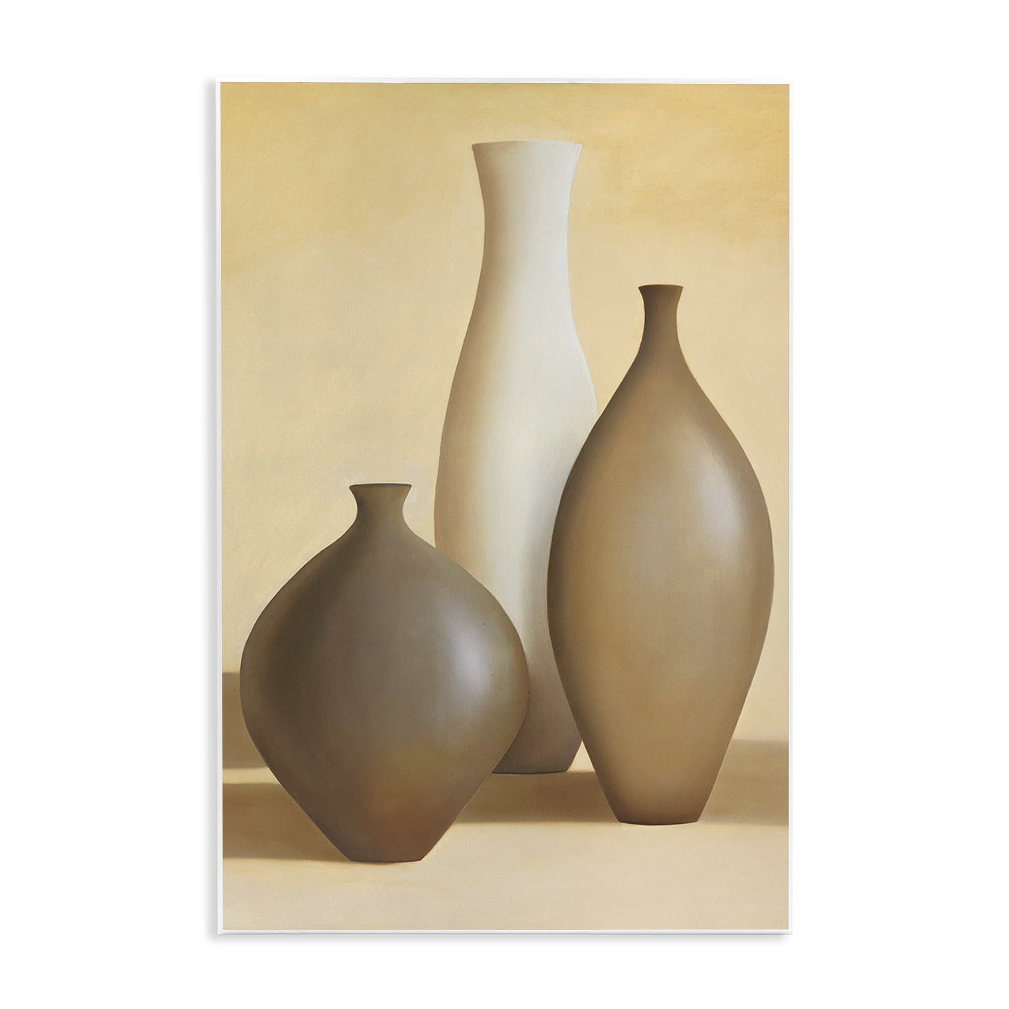 Stupell Industries Natural Pottery Bottles Furniture Painting Unframed Art Print Wall Art, 13 x 19