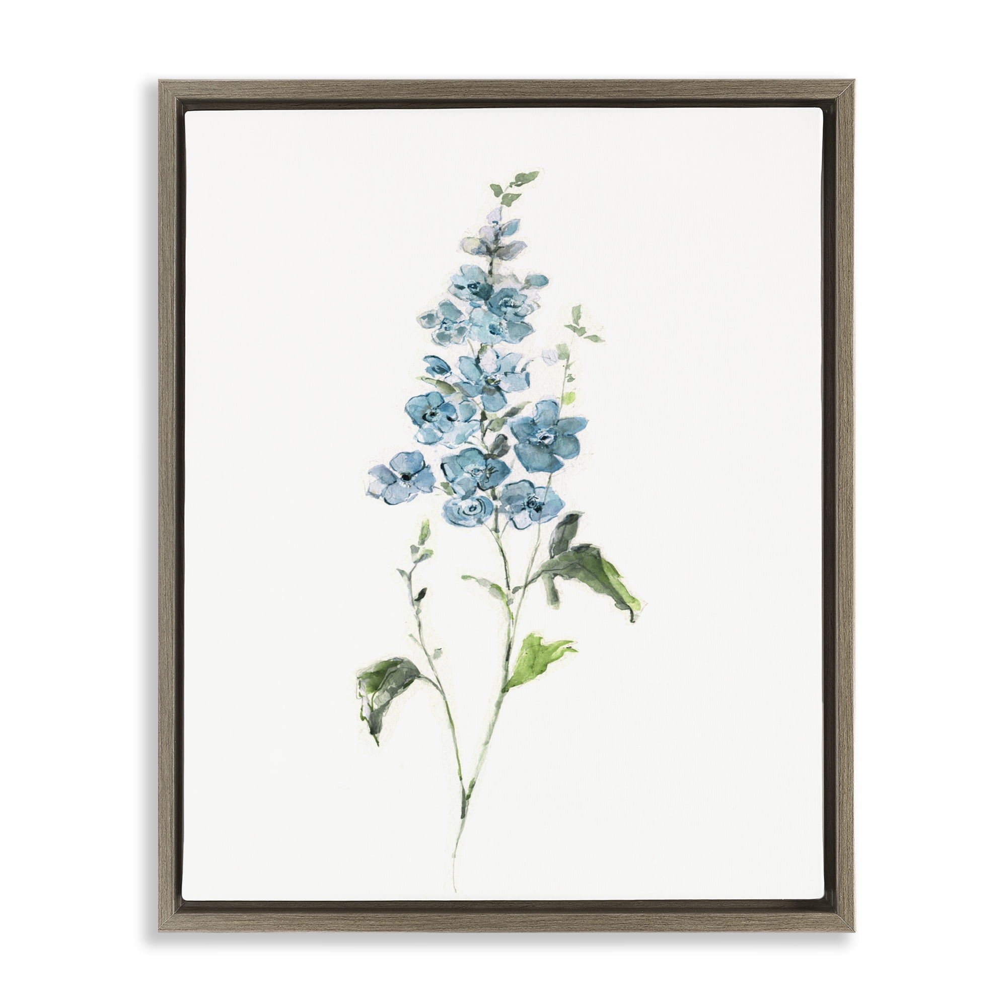 Stupell Industries Natural Spring Herbs Brown Framed Floater Canvas Wall Art, design by Sally Swatland