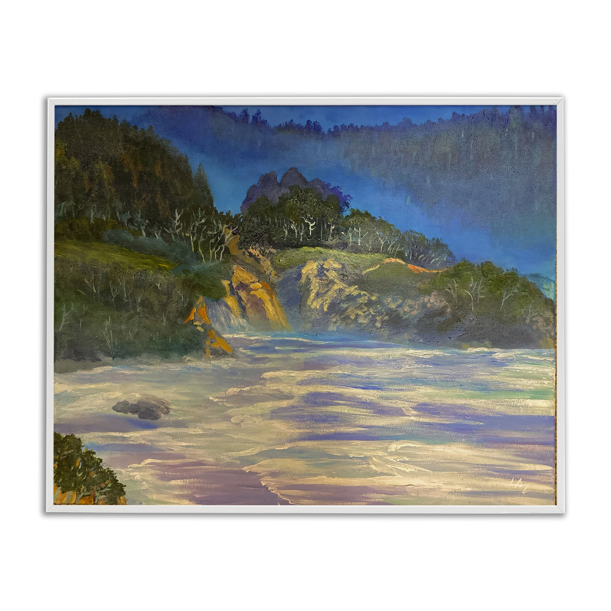 Stupell Industries Natural Wilderness Coastline White Framed Giclee Art, design by Lee Ann Zirbes