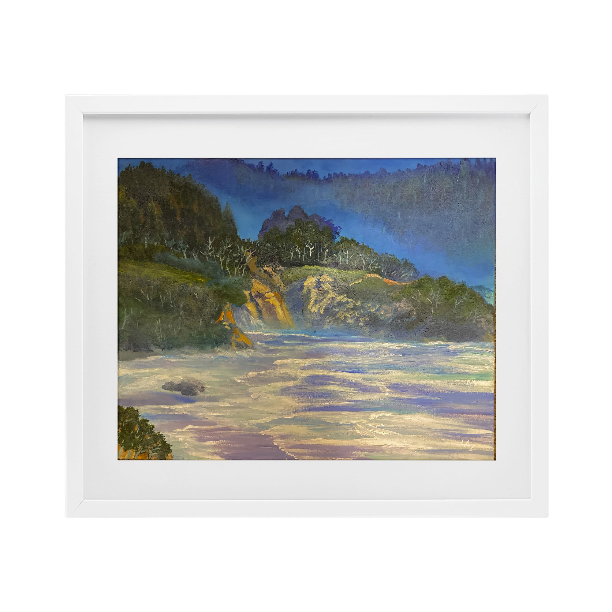 Stupell Industries Natural Wilderness Coastline White Framed Print Under Glass, design by Lee Ann Zirbes