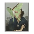 thumbnail image 1 of Stupell Industries Art Deco Naturalist Portrait with Moth Gray Framed Giclee Art, 24 x 30, by Victoria Barnes, 1 of 8