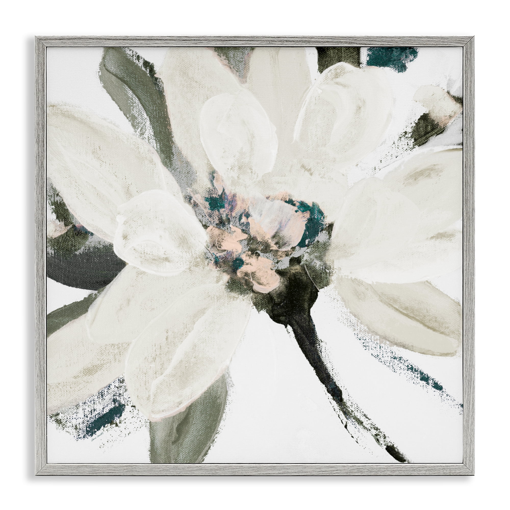 Stupell Industries Naturally Blooming Botanical Gray Framed Giclee Art, design by Lanie Loreth
