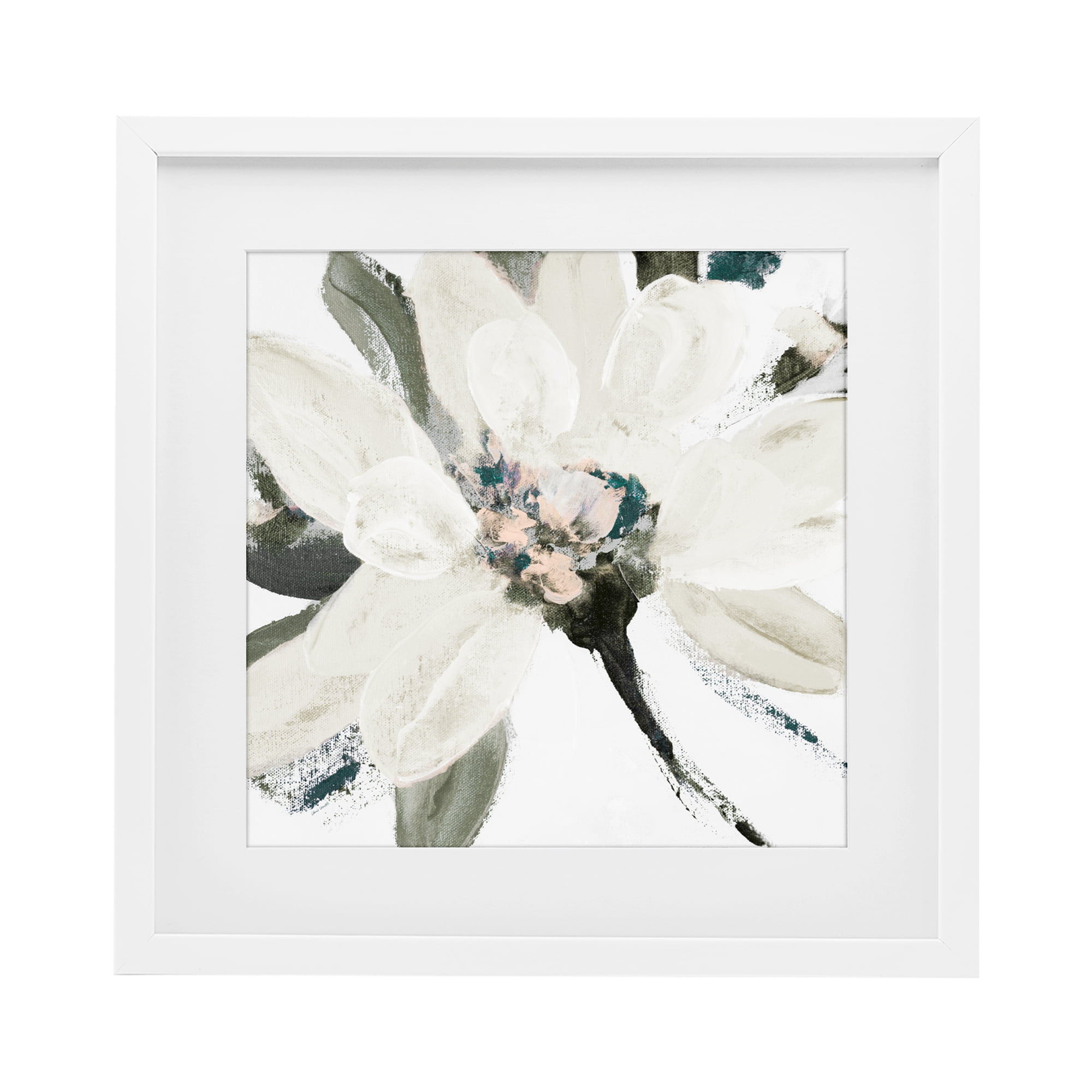 Stupell Industries Naturally Blooming Botanical White Framed Print Under Glass, design by Lanie Loreth