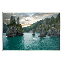 Stupell Industries Nature Cliffs Jutting from Sea Landscape Photography Unframed Art Print Wall Art, 15 x 10