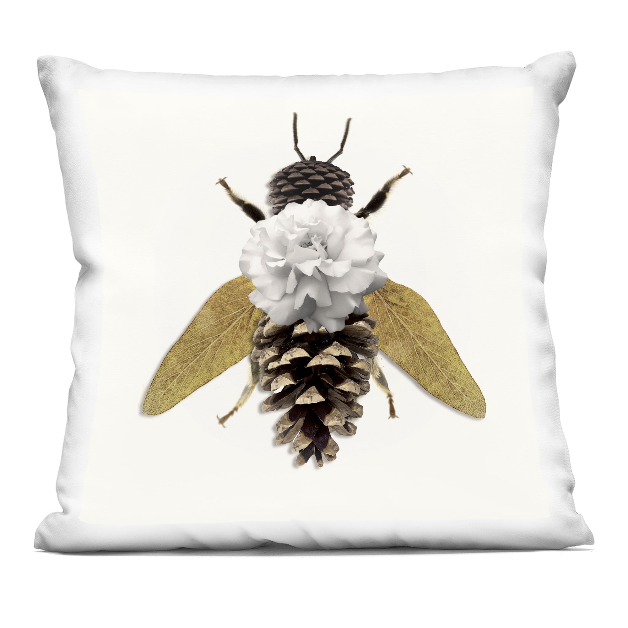 Stupell Industries Nature Constructed Bee Decorative Printed Throw Pillow, design by Sasha