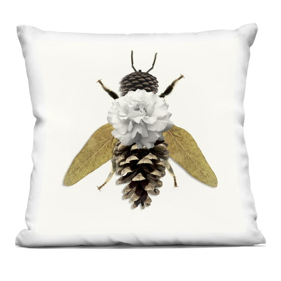 Stupell Industries Nature Constructed Bee Decorative Printed Throw Pillow, design by Sasha