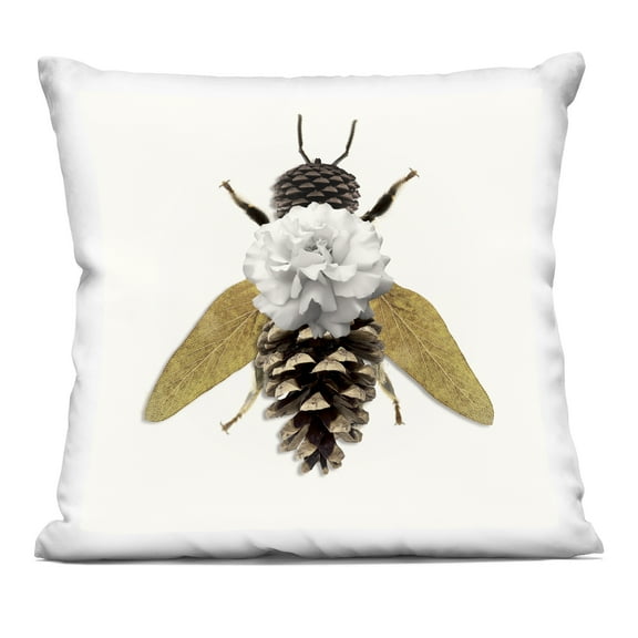 Stupell Industries Nature Constructed Bee Decorative Printed Throw Pillow, design by Sasha