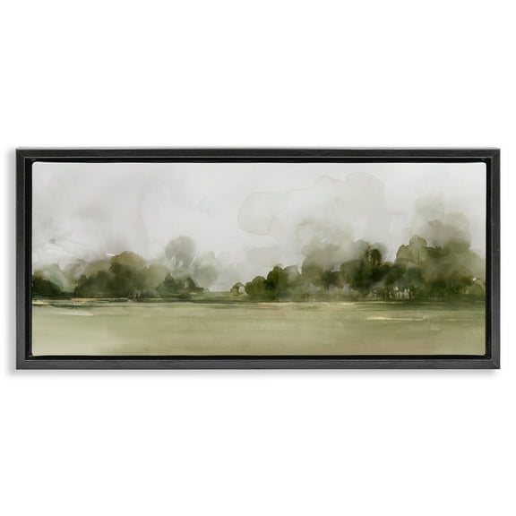 Stupell Industries Nature Meadow Whispers Black Framed Floater Canvas Wall Art design by Ian C., 11 x 25