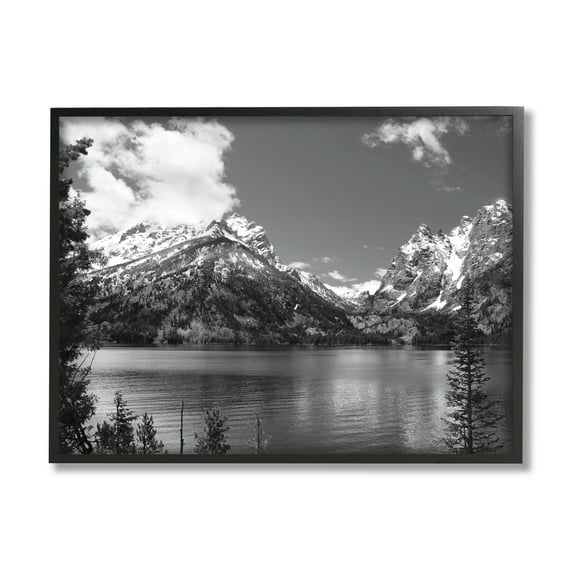 Stupell Industries Nature Pond Landscape Landscape Photography Black Framed Art Print Wall Art, 14 x 11