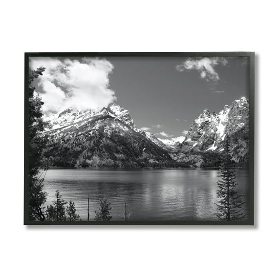 Stupell Industries Nature Pond Landscape Landscape Photography Black Framed Art Print Wall Art, 14 x 11