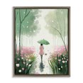 thumbnail image 1 of Stupell Industries Nature Stroll in Rain Landscape Painting Brown Floater Framed Art Print Wall Art, 17 x 21, 1 of 10