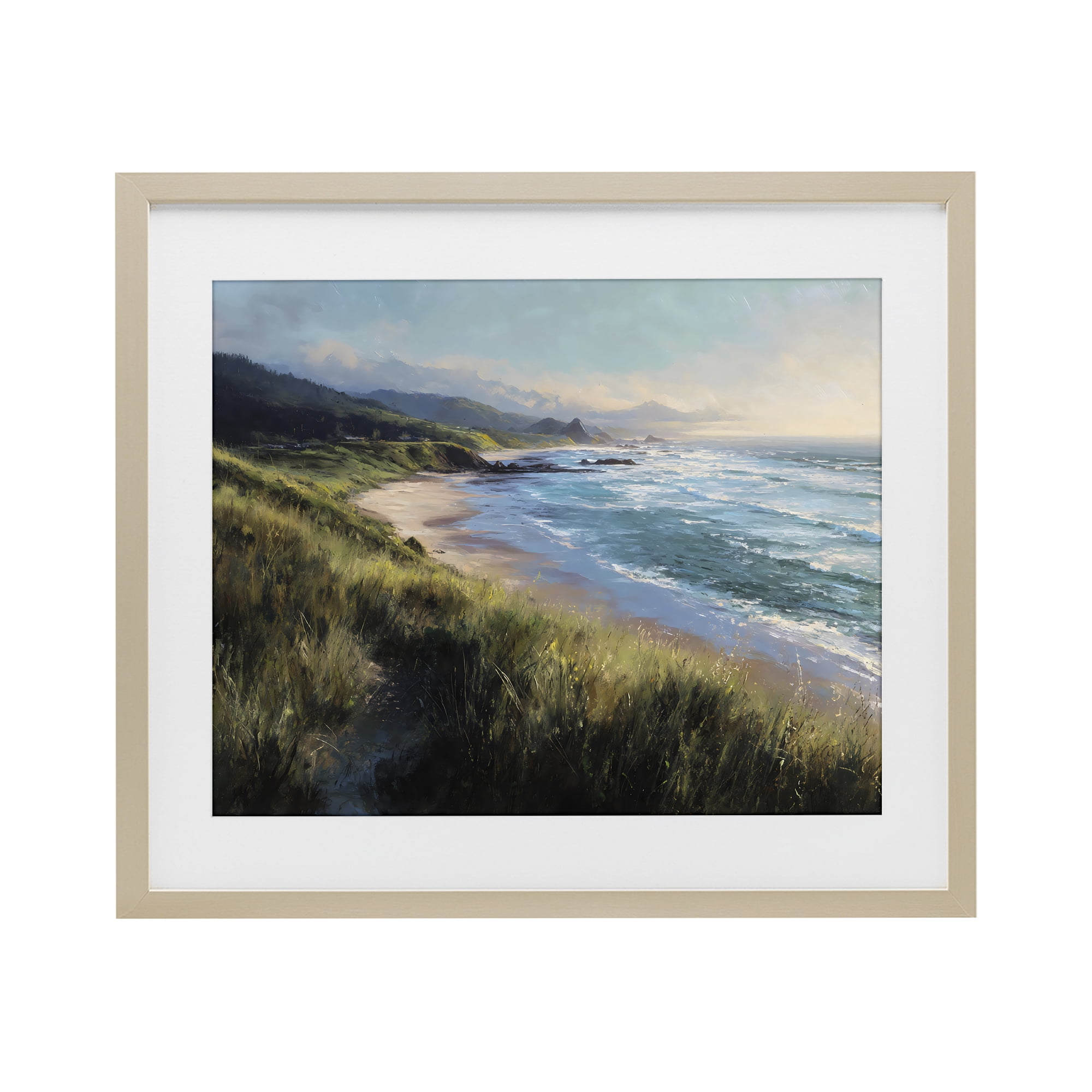 Stupell Industries Nature's Coast in Morning Light Birch Framed Print Under Glass, design by Franklyn Gregory