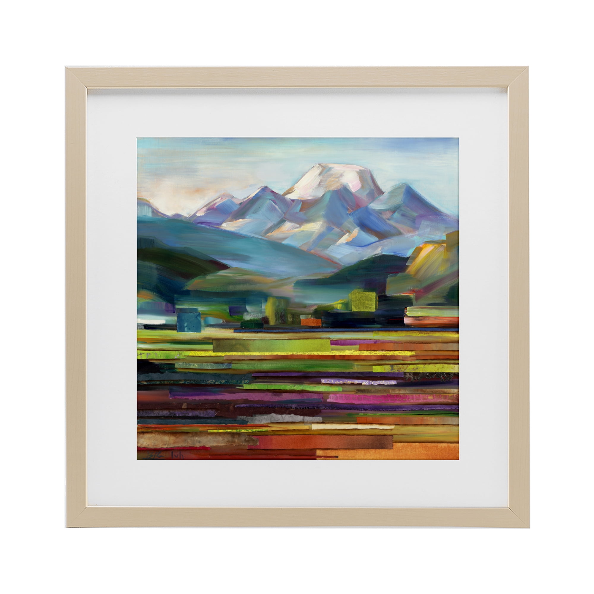 Stupell Industries Nature's Layers Mountain Scene Birch Framed Print Under Glass, design by Borcherding