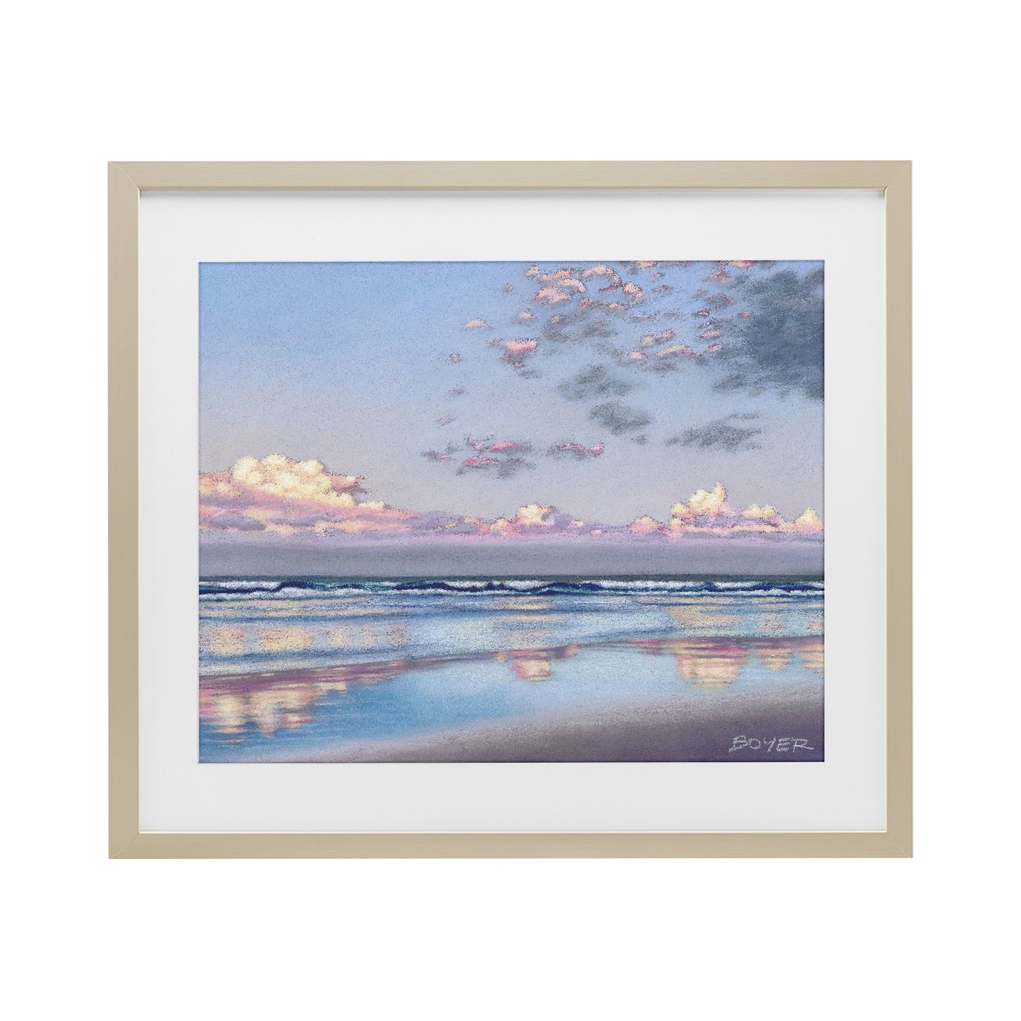 Stupell Industries Nature's Poetry Seascape Birch Framed Print Under Glass, design by Susy Boyer
