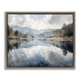 thumbnail image 1 of Stupell Industries Coastal Nature's Reflection on Mountain Lake Brown Floating Frame Canvas Art, 21 x 17, by Franklyn Gregory, 1 of 8