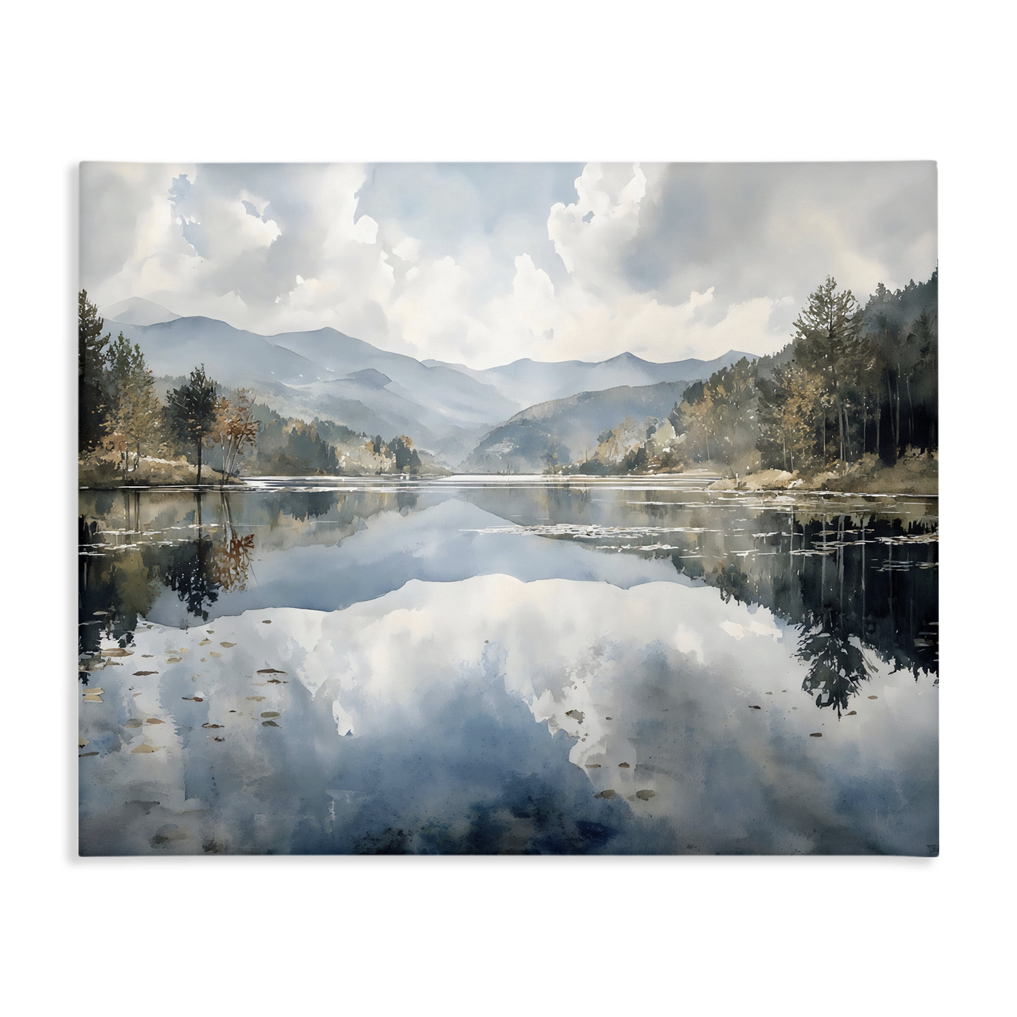 Stupell Industries Nature's Reflection on Mountain Lake Canvas Wall Art, design by Franklyn Gregory