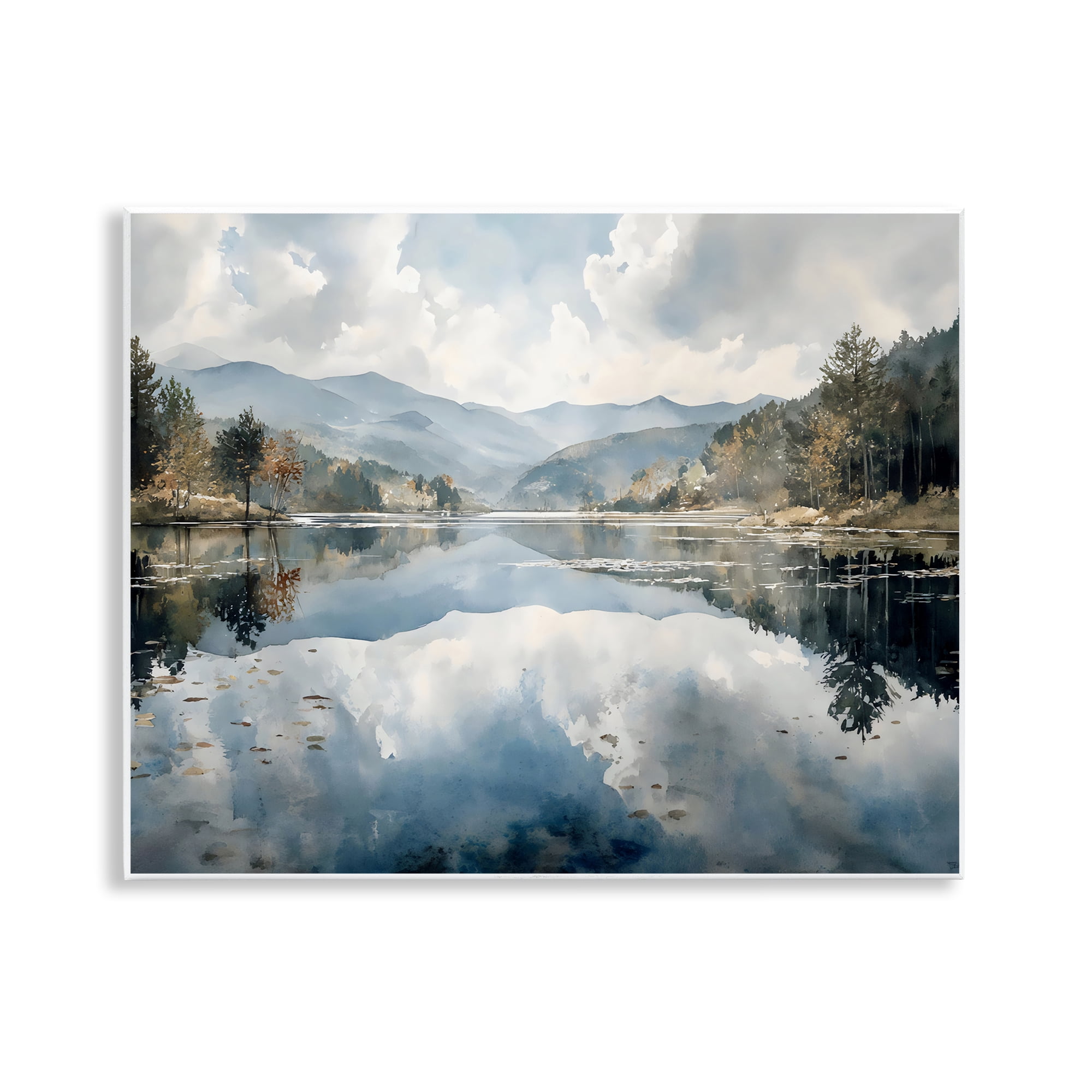 Stupell Industries Nature's Reflection on Mountain Lake Wall Plaque Art, design by Franklyn Gregory