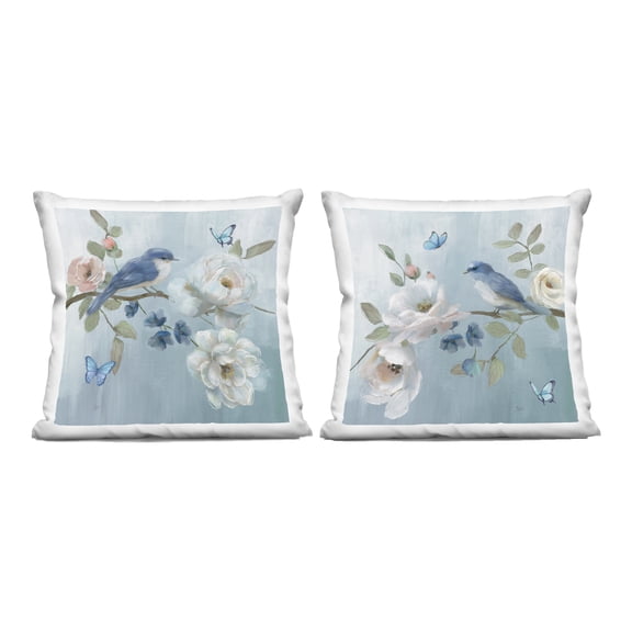 Stupell Industries Nature's Tranquility Florals 2 Piece Decorative Printed Throw Pillow Set, design by Nan, 18 x 7 x 18