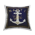thumbnail image 1 of Stupell Industries Nauti Girl with Anchor Decorative Printed Throw Pillow Design by Graffitee Studios., 1 of 6