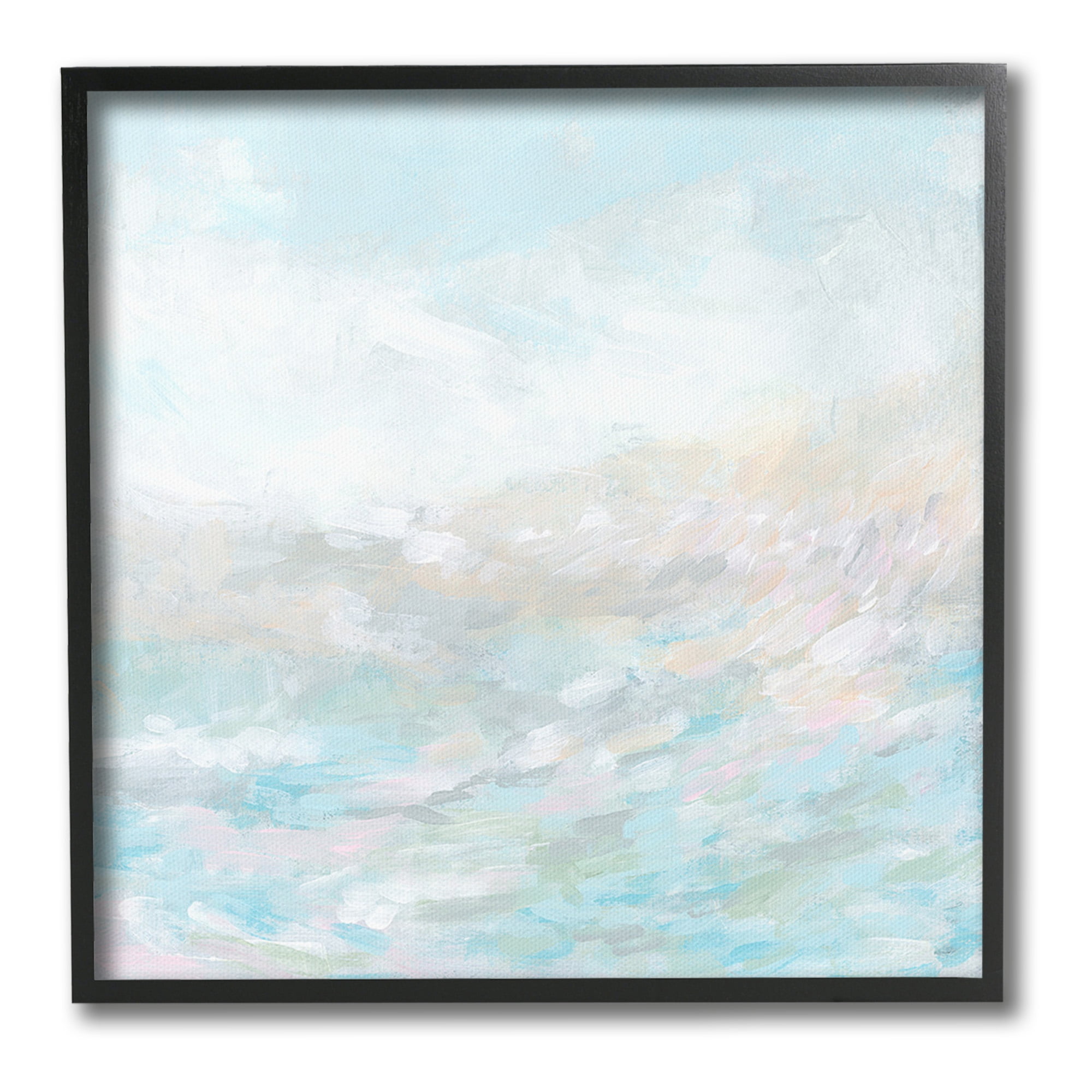 Stupell Industries Nautical Abstract Seascape Abstract Painting Black Framed Art Print Wall Art, 17 x 17