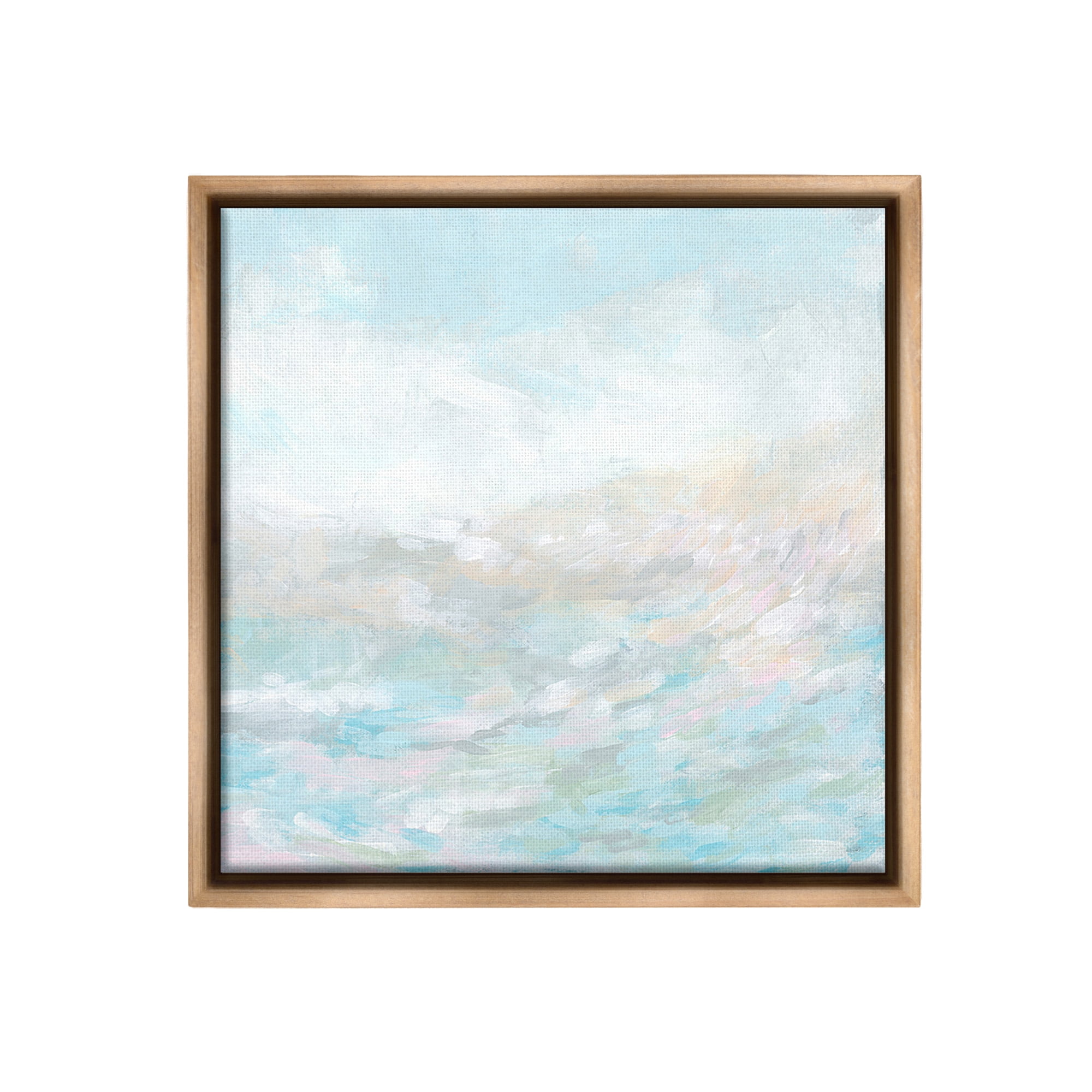 Stupell Industries Nautical Abstract Seascape Abstract Painting Brown Floater Framed Canvas Art Print Wall Art, 25 x 25