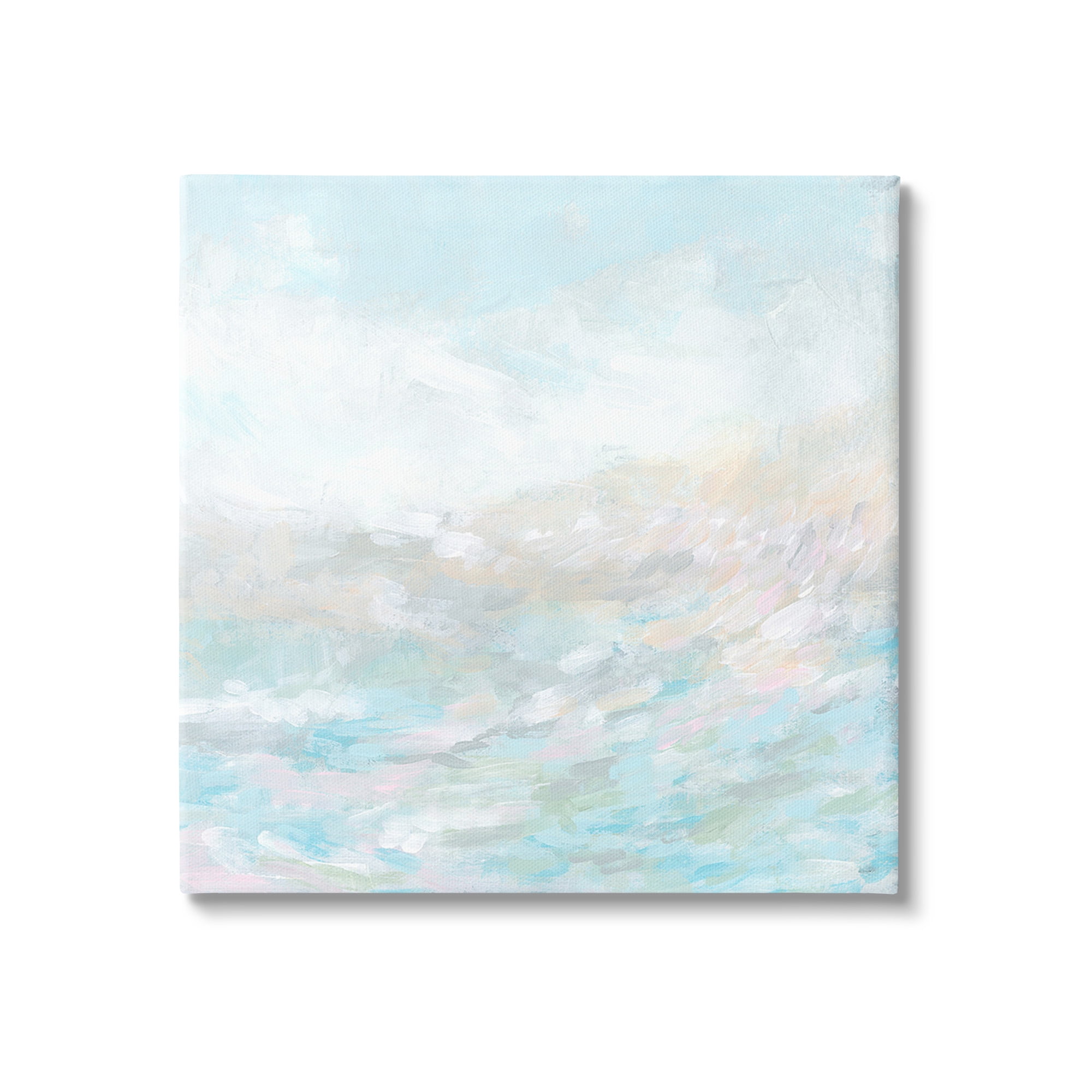 Stupell Industries Nautical Abstract Seascape Abstract Painting Gallery Wrapped Canvas Art Print Wall Art, 17 x 17