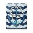 thumbnail image 1 of Stupell Industries Nautical Anchor Wavy Navy Stripes Graphic Art Gallery Wrapped Canvas Print Wall Art, Design by Paul Brent, 1 of 7